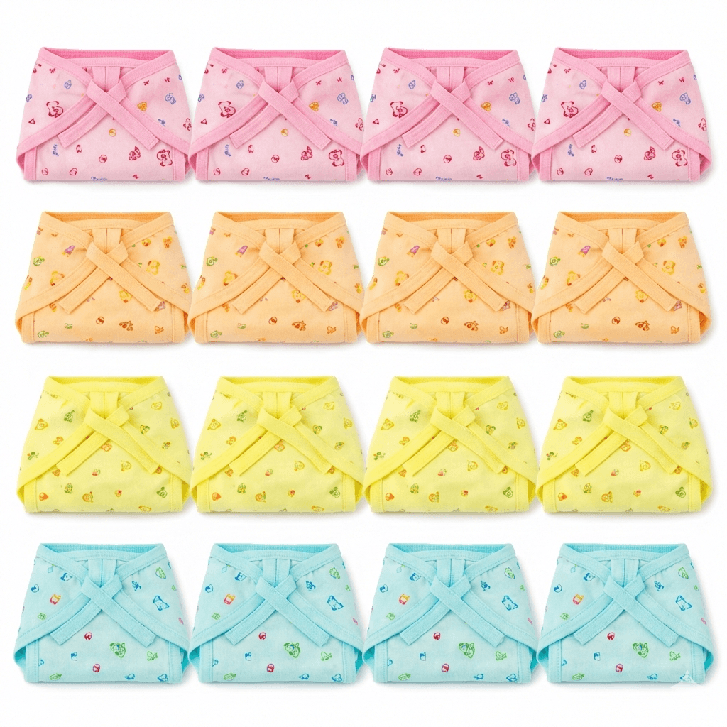 Cloth Diaper for New Born Baby 0–6 Months Pack of 12