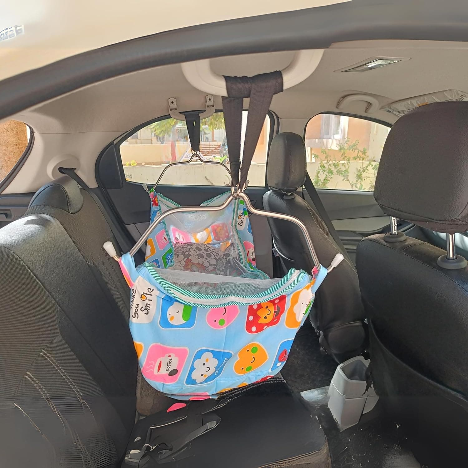 Baby Corp Car Cradle Kit with Premium Hammock for 0-3 Year Baby