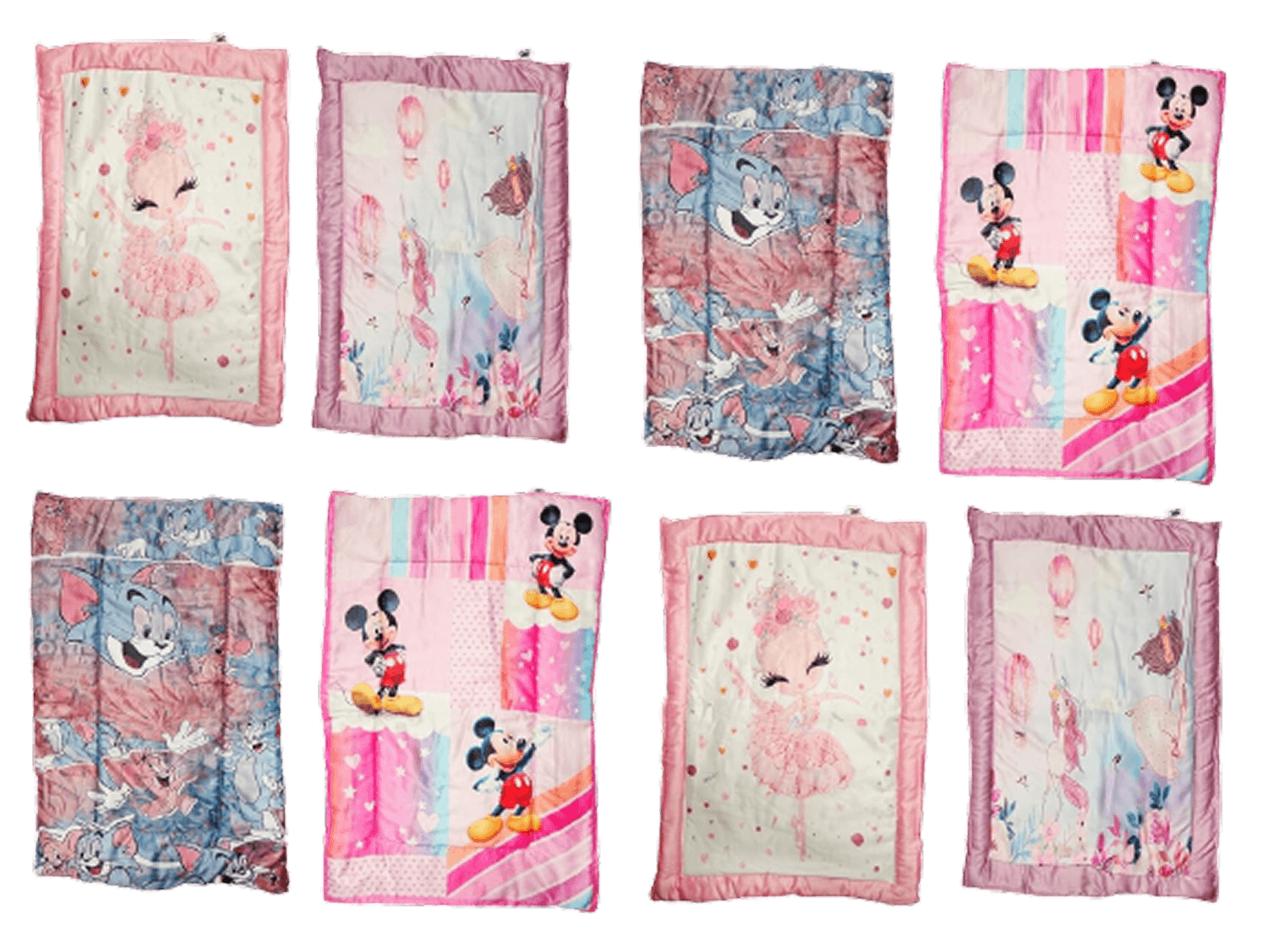 Baby Corp Newborn Soft Cotton Godadi I Multi Cartoon Pattern Godari Cradle Bed