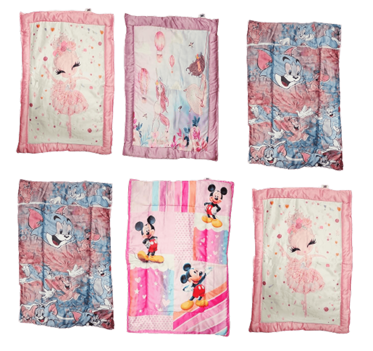 Baby Corp Newborn Soft Cotton Godadi I Multi Cartoon Pattern Godari Cradle Bed