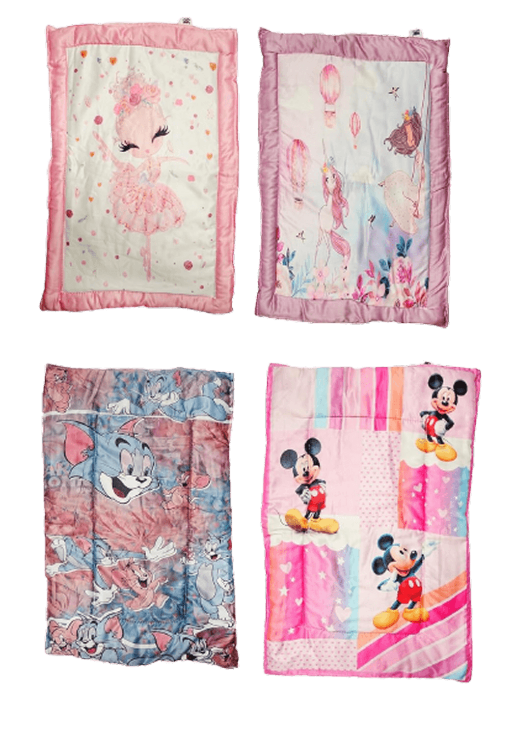 Baby Corp Newborn Soft Cotton Godadi I Multi Cartoon Pattern Godari Cradle Bed