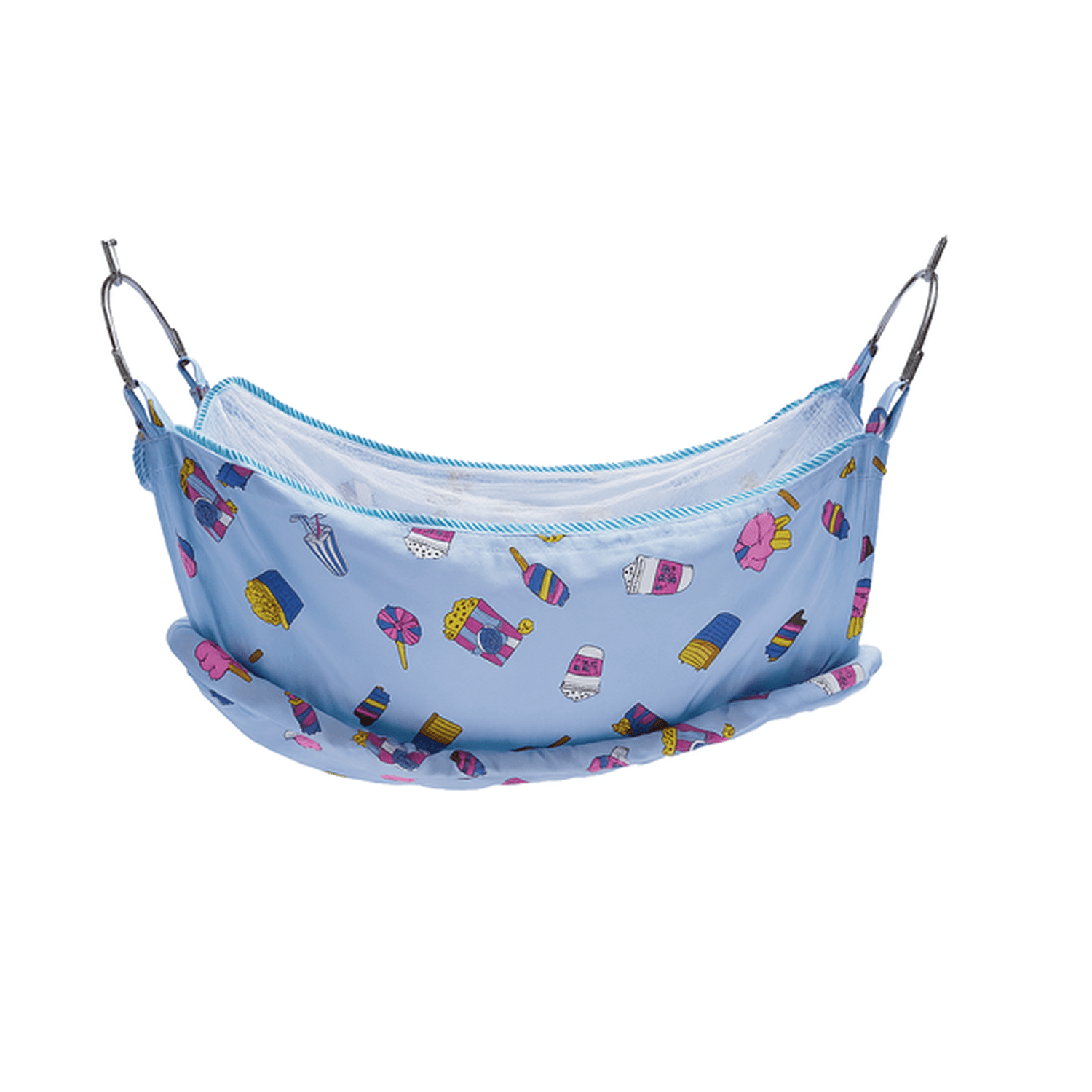 Baby Corp Traditional Baby Khoyu/Cotton Inbuilt Gaadi Cradle Cloth with Mosquito Net for Ghodiyu/Jhula/Palna